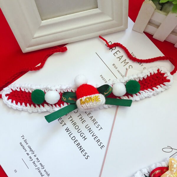 Wool Pet Collar Hand Woven Collar Christmas Pet Accessories - Image 3